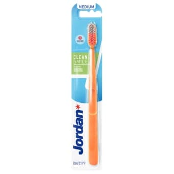 JORDAN dantų šepetėlis CLEAN SMILE, vidutinio minkštumo, 1 vnt.