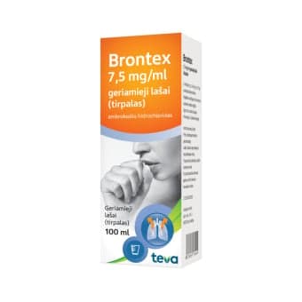 BRONTEX, 7,5mg/ml, 100 ml ir matavimo taurelė, geriamieji lašai, tirpalas, N1