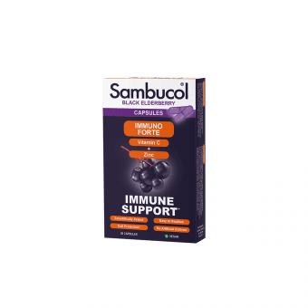 Sambucol Immuno Forte juoduogio šeivamedžio, 30 kapsulių