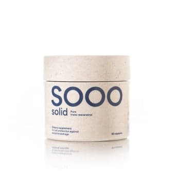 SOOO solid: 99.83% grynumo Trans-resveratrolis, 90 Kapsulės