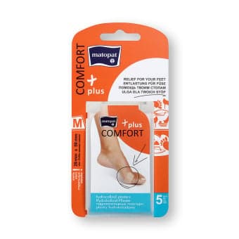 COMFORT PLUS pūslių pleistrai, M, 29 x 59 mm, 5 vnt.