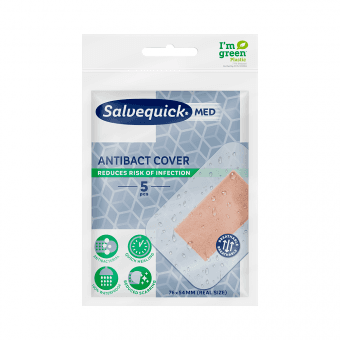 SALVEQUICK ANTIBACT COVER greito naudojimo tvarsčiai, 5 vnt.
