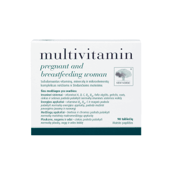 MULTIVITAMIN multivitaminai moterims PREGNANT AND BREASTFEEDING WOMAN, 90 tablečių