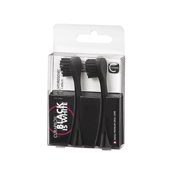 CURAPROX elektrinio dantų šepetėlio galvutės HYDROSONIC BLACK IS WHITE, 2 vnt.