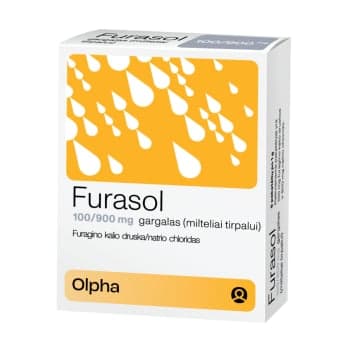 FURASOL, 100mg+900mg, 1 g, gargalas, milteliai tirpalui, N5