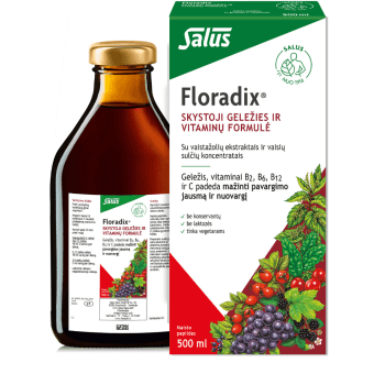 FLORADIX skystosios geležies formulė, 500 ml+matavimo indelis