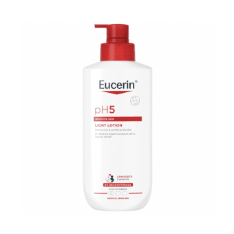 EUCERIN lengvas drėkinamasis kūno losjonas sausai, jautriai odai PH5, 400 ml