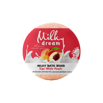 MILKY DREAM, Vonios burbulas Milky Baltas persikas, 100 g