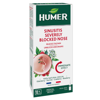 HUMER nosies purškalas nuo sinusito, nuo 12 m., 15 ml