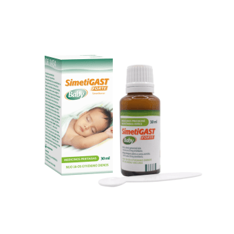 SIMETIGAST FORTE BABY geriamieji lašai, aviečių skonio, 30 ml
