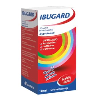 IBUGARD 100 mg/5 ml geriamoji suspensija, geriamoji suspensija, N1