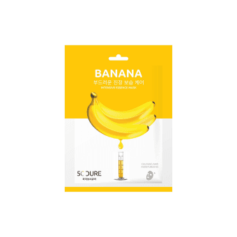 5C CURE lakštinė veido kaukė su bananų ekstraktu, 1 vnt.