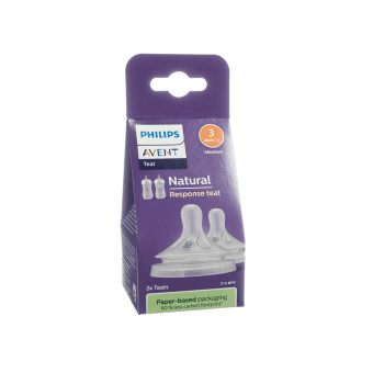 PHILIPS AVENT silikoninis žindukas NATURAL RESPONSE (SCY963/02), vidutinė tėkmė, (3),, 2 vnt.