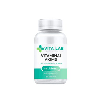 VITA-LAB, Vitaminai akims su Liuteinu, 90 tablečių