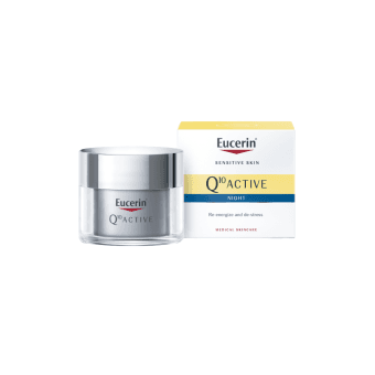 EUCERIN naktinis kremas Q10 ACTIVE jautriai odai, 50 ml