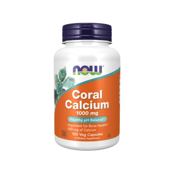 NOW Coral Calcium 1000mg, 100 kapsulių