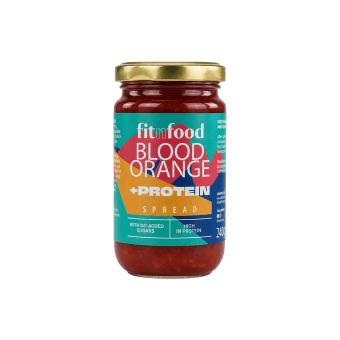 FitnFood raudonųjų apelsinų užtepėlė su baltymais be pridėtinio cukraus, 240 g