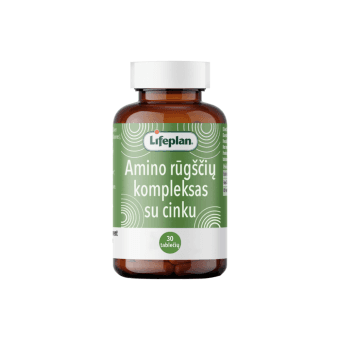 LIFEPLAN AMINO RŪGŠČIŲ KOMPLEKSAS SU CINKU, 30 tablečių