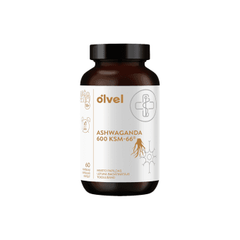 OLVEL,  ASHWAGANDA 600 KSM-66®, 60 kapsulių