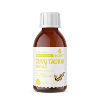ECOSH žuvų taukai su Camelina sativa aliejumi, citrinų skonio, 150 ml