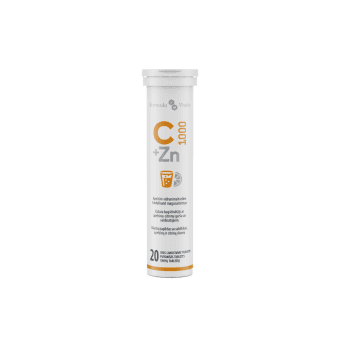 FORMULA VITALE C 1000 MG + ZN 25 MG, apelsinų ir citrinų skonio, 20 tirpių tablečių