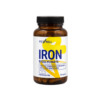 FITNWELL Iron bisglycinate, 90 kapsulių