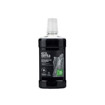 ECODENTA balinamasis burnos skalavimo skystis su juodąja anglimi, 500 ml
