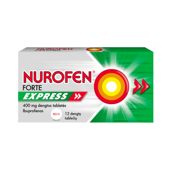 NUROFEN FORTE EXPRESS, 400mg, dengtos tabletės, N12
