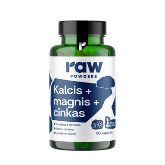 RAW POWDERS Magnis ir kalis PLUS, 60 kapsulių