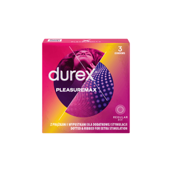 DUREX prezervatyvai PLEASUREMAX, 3 vnt.