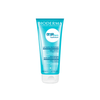 BIODERMA drėkinamasis, maitinamasis pienelis kūdikių ir vaikų odai ABCDERM HYDRATANT, 200 ml, 200 ml