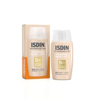 ISDIN atspalvį suteikianti veido emulsija FOTOPROTECTOR FUSION WATER, COLOR LIGHT, SPF 50, 50 ml