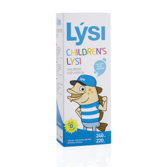 LYSI CHILDRENS, žuvų taukai vaikams, natūralaus skonio, 240 ml