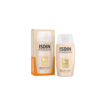 ISDIN atspalvį suteikianti veido emulsija FOTOPROTECTOR FUSION WATER, COLOR LIGHT, SPF 50, 50 ml