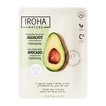 IROHA veido kaukė su avokadais ir hialurono rūgštimi, 20 ml