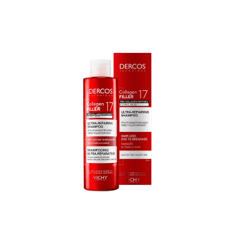VICHY intensyvaus poveikios gaivinamasis šampūnas DERCOS COLLAGEN 17 FILLER, 200 ml