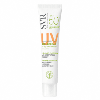 SVR SEBIACLEAR CREME apsauginis veido kremas nuo saulės jautriai riebiai odai SPF50+, 40 ml