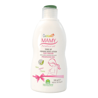 NATURA HOUSE tonizuojamasis kūno losjonas strijų prevencijai po gimdymo CUCCIOLO, 300 ml
