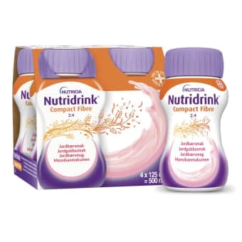 NUTRIDRINK Compact Fibre, braškių skonio, 4X125ml, 4 vnt.
