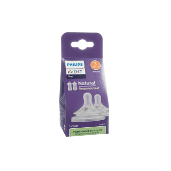 PHILIPS AVENT silikoninis žindukas NATURAL RESPONSE (SCY963/02), vidutinė tėkmė, (3),, 2 vnt.