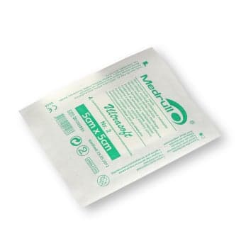 MEDRULL neaustinės sterilios servetėlės, ULTRASOFT, 4 sluoksnių, 5 cm x 5 cm, 2 vnt.