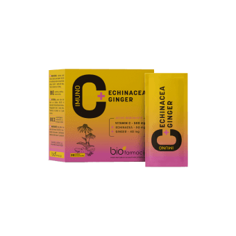 IMUNO C + ECHINACEA + GINGER, 20 pakeliai