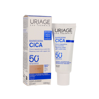 URIAGE atkuriamasis kremas su variu ir cinku BARIEDERM CICA, SPF 50+, 40 ml