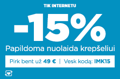 Papildoma nuolaida krepšeliui -15% perkant bent už 49 € su kodu: IMK15