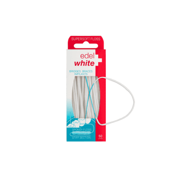 EDELWHITE tarpdančių juostelė SUPERFLOSS, 50 vnt.