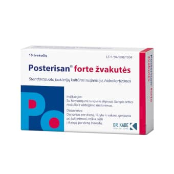 POSTERISAN FORTE, 10 vnt., Žvakutės, N10
