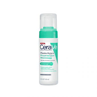 CERAVE odos pusiausvyrą stiprinančios prausiamosios putos, mišriai odai, 148 ml