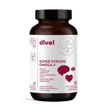 Olvel, Super Strong Omega-3, 60 minkštų kapsulių