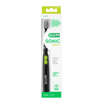 G.U.M. vibruojantis dantų šepetėlis SONIC DAILY, kelių spalvų, 1 vnt.