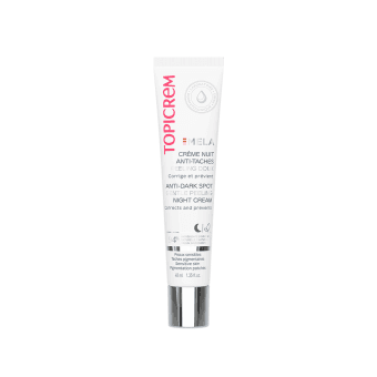 TOPICREM, skaistinamasis, šveičiamasis naktinis kremas, MELA, 40 ml
